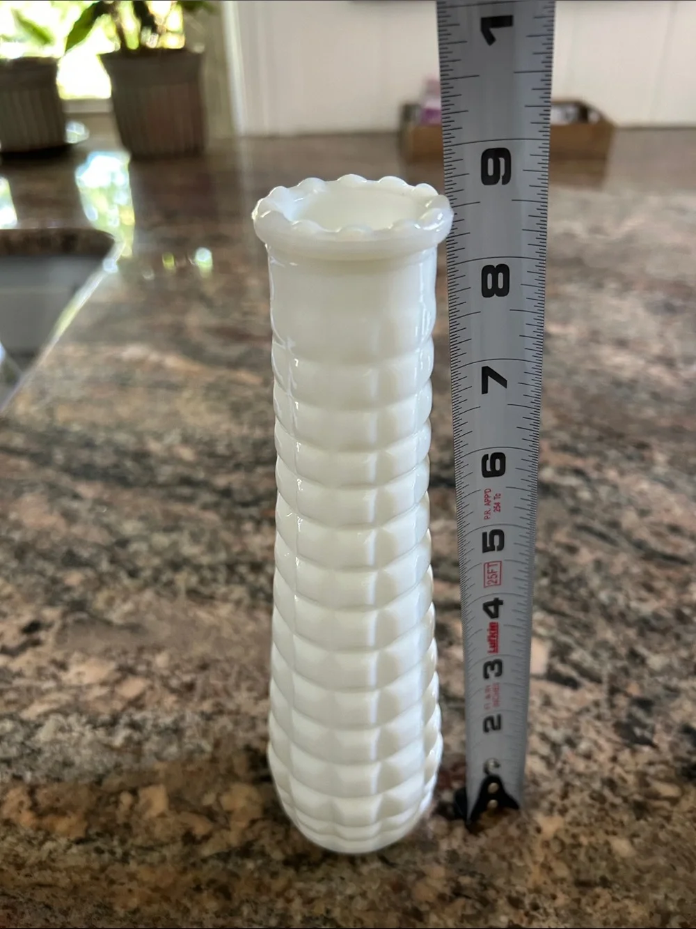 White Decorative Milk Glass Bud Vases - Set of 5